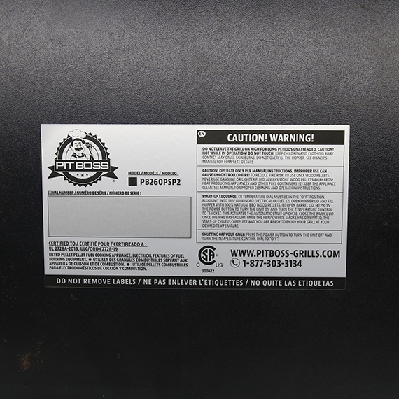 CSA燃气具/烤炉标签
