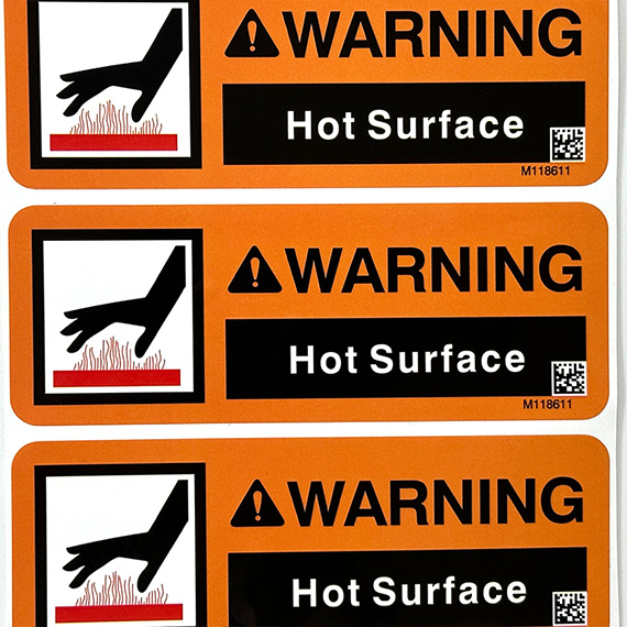 小心高温标志贴纸如何做？