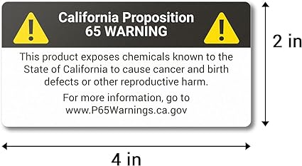  美国加州65警告贴纸-须知建议收藏